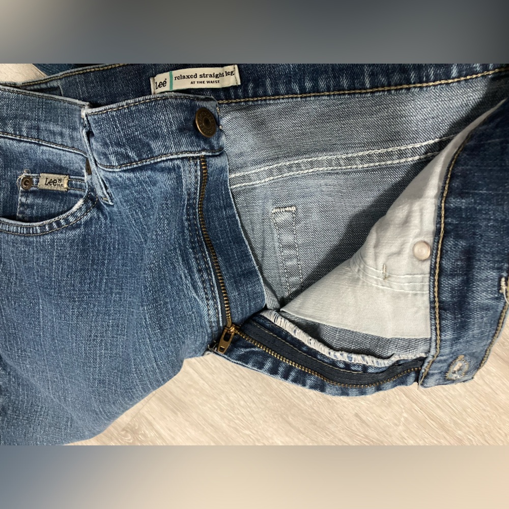 Lee Relaxed Straight Leg Classic Blue Women's Jeans Waist 30 - Picture 14 of 14